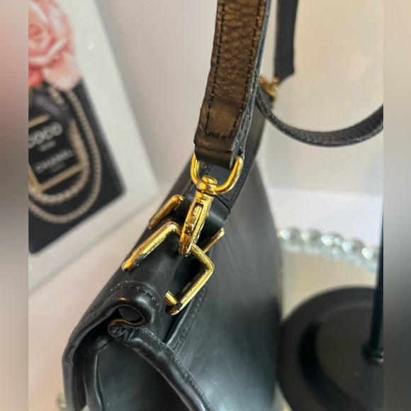 COACH vintage Willis Black Leather Top Handle Crossbody Bag 10.5x10x3.5” - Picture 7 of 16